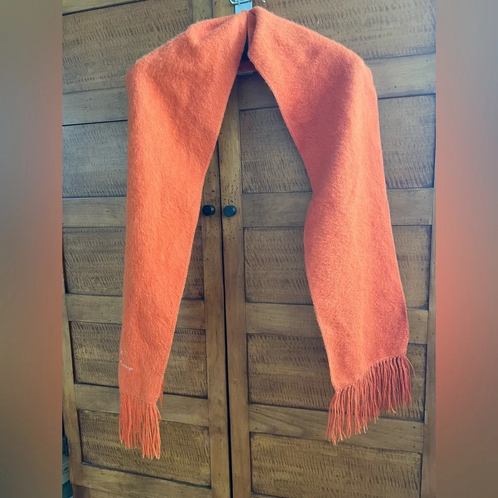 🦙Alpaca Fringe Scarf by Alpaca Camargo in Burnt Orange | Men’s/Women’s/Unisex